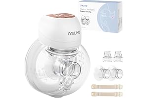 ANWIKE Tiralatte Elettrico Ultra-Leggero 193 g - Tiralatte Indolore e Indossabile, 3 Modalità e 9 Livelli con Display LED, Basso Rumore, Tiralatte Senza Mani con Flange da 21/24mm, Senza BPA, Marrone