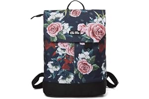 Ela Mo Rucksack Damen - Schön u. Durchdacht - Daypack mit Laptopfach & Anti Diebstahl Tasche für Ausflüge, Uni, Schule u. Büro (A Rose)