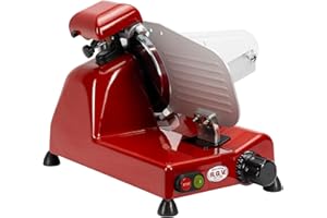 R.G.V. RGV Special Edition 20 Rebanadora de embutidos, fabricada en Italia, hoja Ø 200 mm, aluminio, color rojo