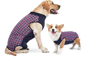 LIANZIMAU Traje Recuperacion Perro Body Quirurgico Cono E Collar Alternativo Abdominal Heridas y Protector Después de la Cirugía Desgaste Body Postoperatorio Perro Ropa para