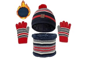 JFAN Gorra y Bufanda para Niña Invierno Set Sombrero para Bebes Conjuntos de Accesorios para Niño de 2-7 años