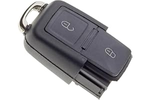 JONGO - Etui na kluczyki bez ostrzy kompatybilne z Volkswagen Bora, Golf IV, Passat, Polo, Sharan, Transporter | Obudowa kluczyka samochodowego VW Pilot zdalnego sterowania z 2 przyciskami