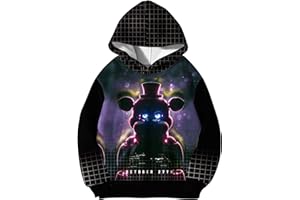 Pitevotur Five Nights Hoodies Boys Cartoon Sweatshirts Kids Jacket Coat 2-12Y