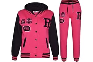 A2Z 4 Kids® Enfants Filles Garçons Baseball Rosé Bébé Survêtement Fox Veste & Pantalons des Sports Sweat À Capuche Pantalons Jogging Costume Joggers Âge 2-13 Ans