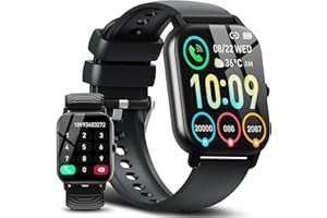 Ddidbi Reloj Inteligente Hombre Mujer con Llamadas, 1.85" Smartwatch con 112 Modos Deportivos, Monitor de Ritmo Cardíaco y Sueño, Pulsera Actividad IP68 Impermeable para iOS y Android, Negro