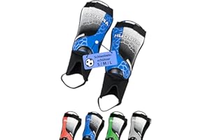 ‎HUDORA HUDORA Schienbeinschützer mit Knöchelschutz- bequeme Schienbeinschoner mit Schaumstoff - Fußball Schienbeinschutz mit Knöchelprotektoren in Größe S/M/L - Fußballausrüstung Kinder & Jugendliche