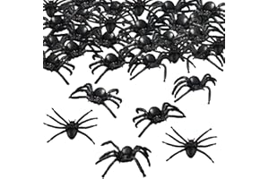 QIZHIQIAMY Ragnetti Halloween, Ragni Finti Halloween, Ragno Finto Realistico, Decorazioni Ragnetti Plastica, Realistico Ragno Spaventoso, Decorazioni di Halloween per Casa, Ufficio, Feste (D)