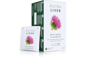 Nutra Tea NUTRALIVER - Liver Support Tea - Liver Detox Tea, Providing A Liver Cleanse, Detox And Repair - 20 Individual Wrapped Bags - Herbal Infusion,(1 Pack)