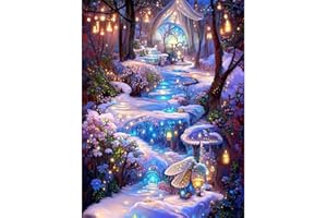 Wenfdrtr Landscape Paint by Numbers Kit, Landscape Paint by Numbers for Adult,Landscape Paint by Number for Adults Wall Art Decor Gifts(30x40cm,Frameless)