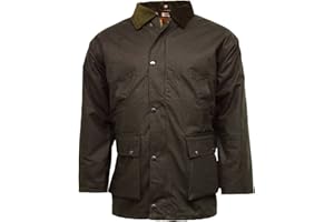 Game Giacca impermeabile da uomo in elegante stile inglese, con trattamento di ceratura, non imbottita