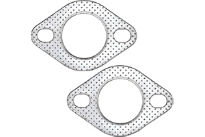 YGQ 2 Inch 50mm Exhaust Gasket 2 Bolt for Muffler Flange Manifold High Temperature Graphite w/Fire Ring 2 Pcs