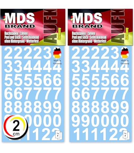 MDS Brand 3 Cm Number Stickers, Black, Self-Adhesive Numbers, Vinyl Adhesive Number For Sticking On For Mailbox, Office Folder, House Number For Outdoor And Indoor Peel (3 Cm, Black - View #4