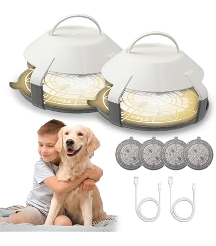 Lot De 2 Piège à Puces, Piège à Lumière Anti-Puces à LED 4