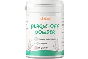 Leo's Plaque Off Powder for Dogs & Cats | 200g | Pet Teeth Cleaning | Cat & Dog Breath Freshener Food Topper | 100% Natural | No Dog Toothbrush or Dog Toothpaste | Plaque Remover for Dogs & Cats