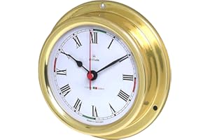 Delite 858cz Altitude Reloj de barco latón pulido, 127 mm x 40 mm