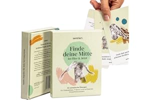 zentriert. Achtsamkeitskarten Set – 36 Übungen für innere Ruhe, Entspannung & Achtsamkeit | Atemübungen, Körper & Nervensystem | Made in Germany, illustriert
