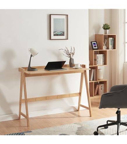 Escritorio De Madera Maciza Con Cajones, Color Marrón, 80 X 55 X 75 Cm