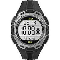 Timex Sport 50mm Men's Watch - Black Resin Strap, Digital Dial, Black Case, TW5M61900