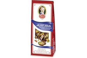 ‎REBER Reber Constanze Mozart-Schokis, Mini-Pralinés, Alpenmilch-Schokolade, Haselnuss-Nougat, Pistazien-Marzipan, Tolles Geschenk, 4 x 100 g