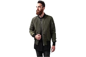 Urban Classics Chaqueta bomber otoñal para hombre, diseño clásico, chaqueta acolchada, ajustada y con un ajuste óptimo, chaqueta casual, tallas S - XL