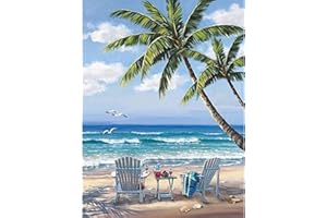 xinghua - Kit per diamond painting 5D, quadro completo per diamond painting, fai da te, per adulti e bambini, decorazione da parete per la casa, 30 x 40 cm (cielo blu oceano)