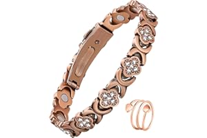 Jecanori 99% Pure Copper Bracelet for Women,Effective Ultra Strength Ladies Magnetic Bracelet with Gift Box & Removal Tool
