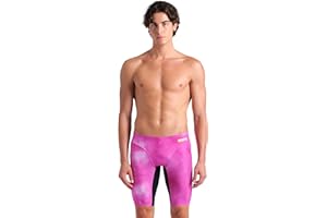 ARENA Men's Performance Men's Tie-dye Swim Jammer Knee-Length Swimsuit Training Bathing Suit Swim Trunks (Pack of 1)