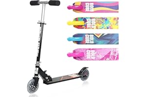 BOLDCUBE Classic 2 Wheeler | Scooter for Kids Ages 6+ | Lightweight | Fold & Go | Adjustable Height 69 to 82 cm