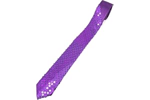 Cadoline Mens Sequin Polyester Fancy Dress Neck Tie 38 x 8cm