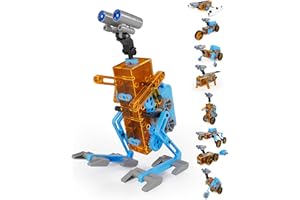 LGMCF STEM 25-in-1 Solar Robot Toys Educational Science Kit for Kids DIY Building Toy Engineering Experiment kits 169 Pcs Solar & Cell Powered Dual Drive Motor Gifts for Age 8-12 Year Old Boys Girls