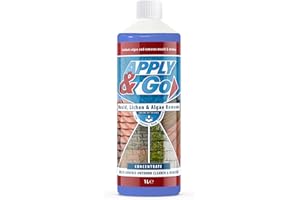 Apply & Go - Mould, Mildew, Lichen, Algae Remover | Wet n Forget Concentrate Outdoor Cleaning Treatment | Decking, Driveways, Rooftops, Path and Patio Cleaner (Up to 60m2 coverage) - 1 Litre
