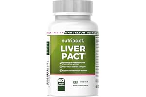 NUTRIPACT Liver Pact 14-in-1 Liver Support Complex – 7986mg per Serving – with Milk Thistle, Dandelion Leaf, Artichoke Extract, Choline, Turmeric, Vitamins & Minerals – 80% Silymarin – 60 Vegan Capsules