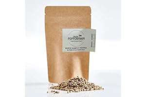 Uncle´s Pepperfarm Weißer Kampot Pfeffer - Sonnengetrocknete ganze weiße Pfefferkörner aus Kambodscha - 70 g