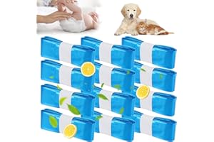 Farerkass 12 stück Littycat Nachfüllkassetten, 4.5m Nachfüllfolie Windeleimer, Windeleimer Nachfüllkassetten Kompatibel mit Tommee Tippee, Angelcare, Achteckiger Windeleimer, Litterlocker(Blau)