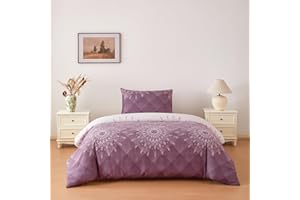 DALINA TEXTIL S.L Dalina Funda Nórdica para Cama 90, Juego de 2 Piezas Estampada - Incluye Funda de Edredón 150x220cm y 1 Funda de Almohada 50x75cm - Microfibra Suave y Transpirable