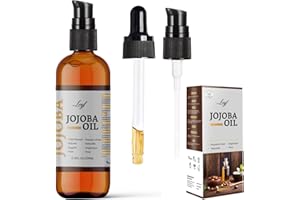 Leyf Bio Jojobaöl 200 ml, 100% Rein, Vegan, Körper, Haare, Gesicht, Nägel, Glasflasche + Glaspipette + Pumpe, Feuchtigkeitspflege, Futterspender, Körperöl Straffend