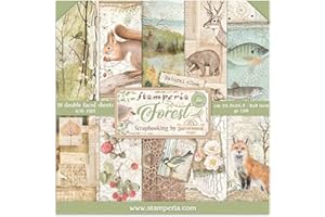 ‎STAMPERIA Stamperia handicraft paper block with patterns for scrapbooks, albums, bullet journals and more - acid -free, double -sided - craft paper colorful for hobbies and as a gift (20.3 x 20.3 cm)