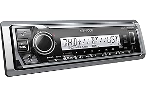 Radio con Bluetooth para Embarcaciones, Compatible con Alexa - Autorradio Marina 1 DIN, Extraíble, con Entrada USB y Aux - Equipo de Audio con Sintonizador Digital Dab+ y FM/Am - KENWOOD KMR-M508DAB