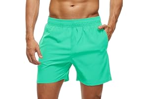 MEILONGER Hombre Paquete de 2 Pantalones Cortos para Correr de 5 Pulgadas, de Secado rápido, Pantalones Deportivos para Entrenamiento, Pantalones Cortos de Gimnasio