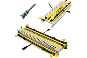 ‎BAMATO BAMATO Zinkenfrässchablone BFS-600 | inkl. 1x Fräser und ½“ Schablone | Zinkenfräsgerät Zinkenfräsmaschine Schwalbenschwanz Schablone Frässchlitten Zinkenfräser