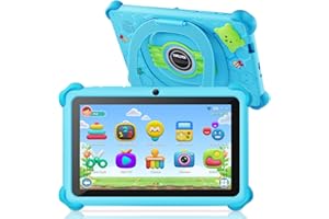 TOPELOTEK Kids Tablet for Toddlers, Children’s Tablet for Kids with WIFI Dual Camera Touch Screen Kid Edition APP Installed Tablets Shockproof Case Parental Controls 3-7 Year Toddler Boys Girls Gift (Blue)