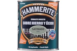 Hammerite Esmalte directo sobre hierro y óxido, Satinado Gris 750 ml