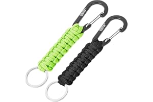 ‎EOTW EOTW Paracord Schlüsselanhänger Karabiner Personalisiert Karabinerhaken D Ring Schlüsselband Schlüsselring für Motorrad Auto Camping Wandern Männer Frau Kinder
