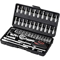 Clé à Cliquet à Tête Mobile 2 En 1 72 Dents 1/4 Pouces Clé à Douille Pivotante