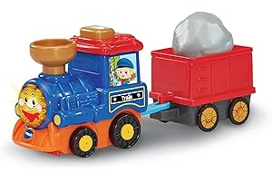 VTech Toot-Toot Drivers Cargo Train, Interactive Toddler Toy, Pretend Play Train with Lights, Sounds & Phrases, Suitable for 12 Months, 2, 3, 4 Plus Years, English Version