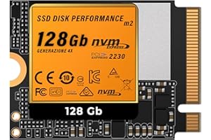 MULTIMEDIA SHOPPING SSD PCIe NVMe Gen 4x4 da 128Gb M2, Unità a Stato Solido Interna, compatibile con slot 2230 e 2280 con adattatore incluso, alta velocità di trasferimento dati, garanzia Italia