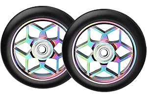 MaxEarn 2 ruote di ricambio per scooter, 110 mm, colorate, con cuscinetti a sfera ABEC-9, durezza 88A, ruote per monopattino acrobazie e kick Apollo/Cox/Albott/Hudora/Fuzion