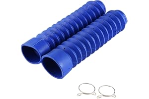 EJOYOUS 1 Paio di Soffietti per Moto, Forcella per Moto a Soffietto Copri Forcella in Gomma Protezione Forcella a Soffietto Copri Forcella Ammortizzatori Ghette Copertura per CQR ATV Dirt Bike(blu)