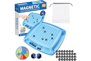 AOMAIGAD Magnetyczne szachy, szachownica, magnetyczna gra na stół, wystający magnes, szachy z magnetycznymi, 30 magnetycznych figurek szachowych z szachownicą (B)