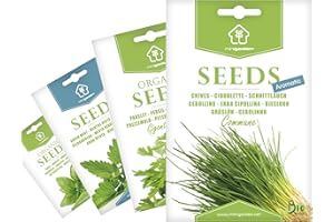 Semillas Ecológicas Minigarden, Selección AROMÁTICAS: Cebollino, Perejil, Hierbabuena y Albahaca